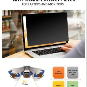 MATTE PROTECTED ANTI-GLARE PRIVACY SCREEN 23.8”ETE 16:9 (536x301mm),M-7015 - Image 3