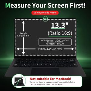 MATTE ANTI-GLARE PRIVACY SCREEN 15.6” 16:9 (344x194mm),M-7007 - Image 3